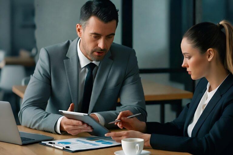 Equipe analisando documentos financeiros sobre Lucro Presumido na Reforma Tributária.